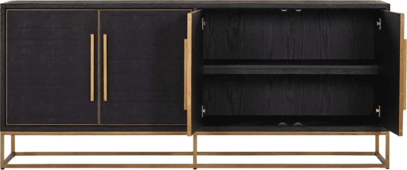 Sebastien Sideboard Black Shagreen Coco Republic 851532202 4