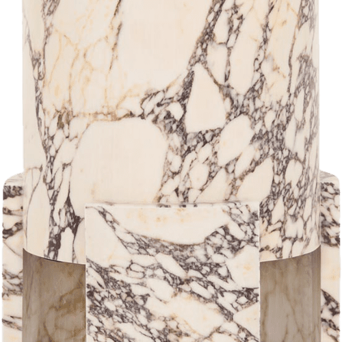 Tribeca Side Table Calacatta Marble front view