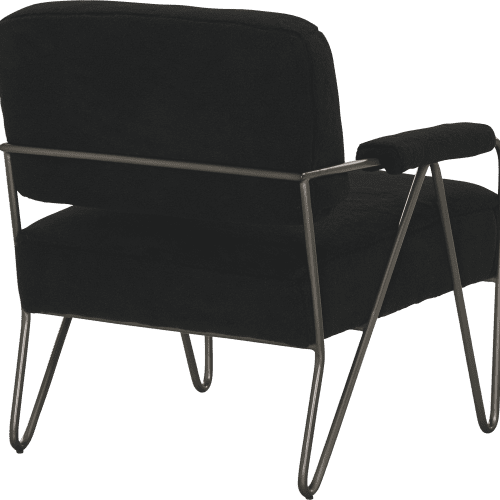 coco republic lydia black faux sheepskin iron black furniture chair 04